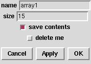 array properties window