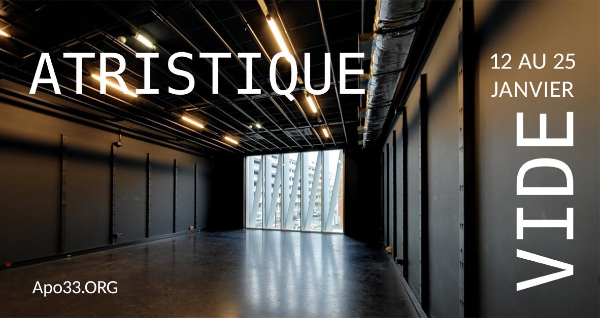 Le vide Atristique – installation interactive