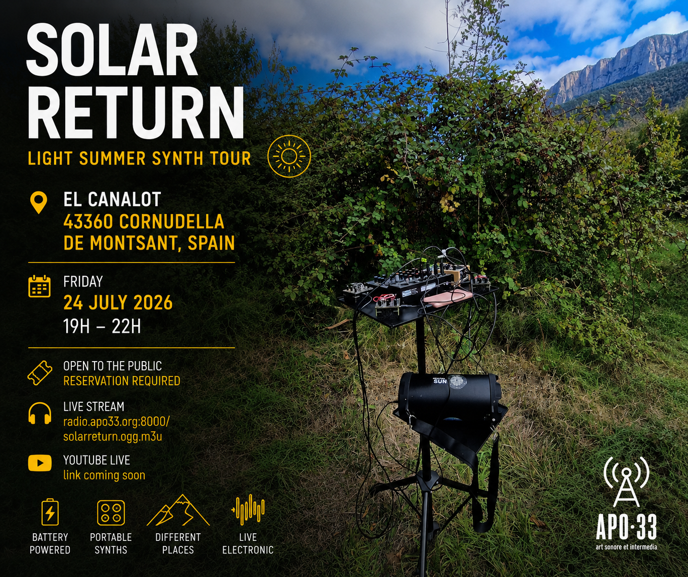 Solar Return — Light Summer Synth Tour (Live at El Canalot)