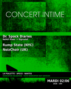 Concert Intime : Dr. Spock Diaries + Rump State + NoizChoir