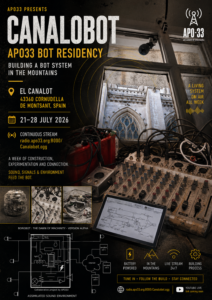 RÉSIDENCE BOT APO33 — CANALOBOT – 21 au 28 juillet 2026